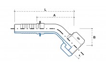 ORFS (Г) УГЛОВОЙ НИППЕЛЬ 45°